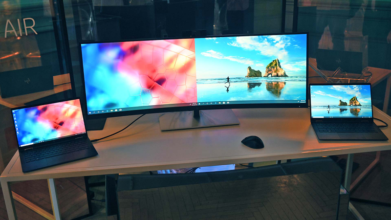 Transferring files is as easy a dragging a file from one side of the monitor to the other.
